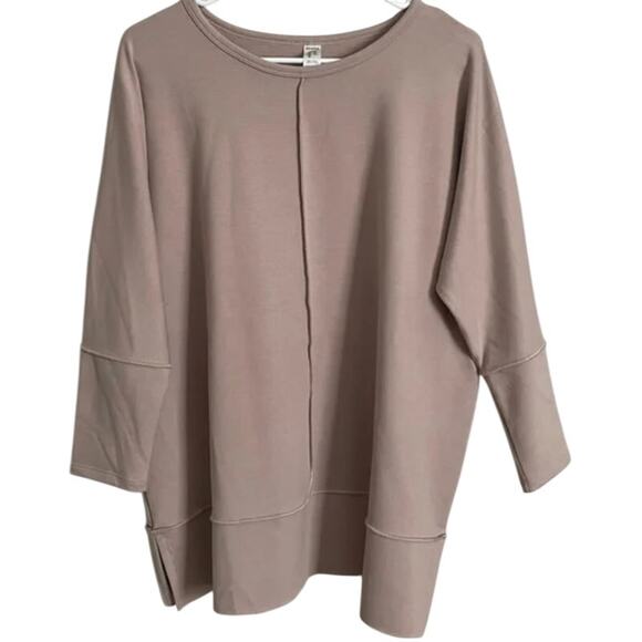 Spanx Nude Pinkish, 3/4 Sleeve, Oversized, Tunic Sweater - Picture 1 of 9